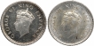 Silver Quarter Rupee Coins of King George VI of Calcutta and Bombay Mint of 1939.