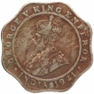 Cupro Nickel Four Annas Coin of King George V of Bombay Mint of 1921.