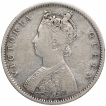 Silver Half Rupee Coin of Victoria Queen of Bombay Mint of 1862.