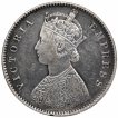 Silver Half Rupee Coin of Victoria Empress of Calcutta Mint of 1894.