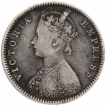 Silver Half Rupee Coin of Victoria Empress of Bombay Mint of 1898.