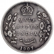 Silver Half rupee Coin of King Edward VII of Bombay MInt 1907.