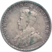 Silver Half Rupee Coin of King George V of Bombay Mint of 1916.