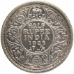 Silver Half Rupee Coin of King George V of Calcutta Mint of 1925.