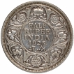 Silver Half Rupee Coin of King George V of Bombay Mint of 1928.