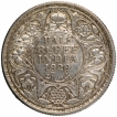 Silver Half Rupee Coin of King George V of Calcutta Mint of 1929.