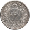 Silver Half Rupee Coin of King George V of Calcutta Mint of 1933.