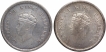 Silver Half Rupee Coins of King George VI of Bombay Mint of 1938.