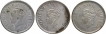 Silver Half Rupee Coins of King George VI of Calcutta and Bombay Mint of 1940