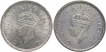 Silver Half Rupee Coins of King George VI of Bombay Mint of 1941.