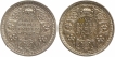 Silver Half Rupee Coins of King George VI of Bombay Mint of 1942.