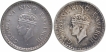 Silver Half Rupee Coins of King George VI Lahore Mint of 1943.