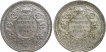 Silver Half Rupee Coins of King George VI of Bombay Mint of 1945.