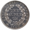 Silver One Rupee Coin of Victoria Queen of Bombay Mint of 1840.