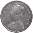 Silver One Rupee Coin of Victoria Queen of Madras Mint of 1862.