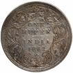 Silver One Rupee Coin of Victoria Queen of Madras Mint of 1862.