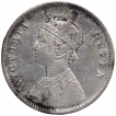 Silver One Rupee Coin of Vicroria Queen of Calcutta Mint of 1862.