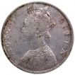 Silver One Rupee Coin of Victoria Queen of  Calcutta Mint of1862.