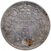 Silver One Rupee Coin of Victoria Queen of  Calcutta Mint of1862.