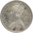 Silver One Rupee Coin of Victoria Queen of Bombay Mint of 1862.