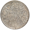 Silver One Rupee Coin of Victoria Queen of Bombay Mint of 1862.