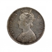 Silver One Rupee Coin of Victoria Queen of Bombay Mint of 1862.