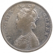 Silver One Rupee Coin of Victoria Queen of Bombay Mint of 1862.