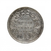 Silver One Rupee Coin of Victoria Queen of Bombay Mint of 1862.