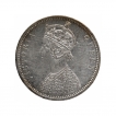 Silver One Rupee Coin of Victoria Queen of Bombay Mint of 1862.