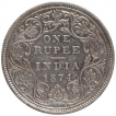 Silver One Rupee Coin of Victoria Queen of Bombay Mint of 1874.