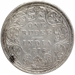 Silver One Rupee Coin of Victoria Queen of Bombay Mint of 1876.