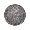 Silver On Rupee Coin of Victoria Empress of Calcutta Mint of 1877.