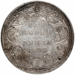 Silver One Rupee Coin of Victoria Empress of Bombay Mint of 1878.