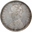 Silver One Rupee Coin of Victoria Empress of Bombay Mint of 1878.