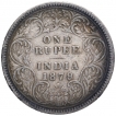 SIlver One Rupee Coin of Victoria Empress of Bombay Mint of 1879.