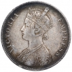 SIlver One Rupee Coin of Victoria Empress of Bombay Mint of 1879.