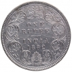 Silver One Rupee Coin of Victoria Empress of Bombay Mint of 1882.