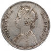 Silver One Rupee Coin of Victoria Empress of Calcutta Mint of 1883.