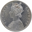 Silver One Rupee Coin of Victoria Empress of Bombay Mint of 1883.