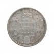 Silver One Rupee Coin of Victoria Empress of Bombay Mint of 1884.