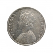 Silver One Rupee Coin of Victoria Empress of Bombay Mint of 1884.