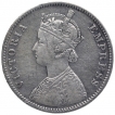 Silver One Rupee Coin of Victoria Empress of Calcutta Mint of 1885.