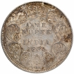 Silver One Rupee Coin of Victoria Empress of Bombay Mint of 1885.