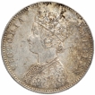 Silver One Rupee Coin of Victoria Empress of Bombay Mint of 1885.