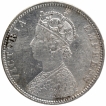 Silver One Rupee Coin of Victoria Empress of Bombay Mint of 1887.