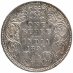 Silver One Rupee Coin of Victoria Empress of Bombay Mint of 1891.