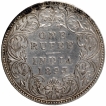 Silver One Rupee Coin of Victoria Empress of Bombay Mint of 1893.