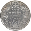 Silver One Rupee Coin of Victoria Empress of Bombay Mint of 1900.