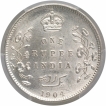 Silver One Rupee Coin of King Edward VII of Calcutta Mint of 1904.