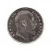 Silver One Rupee Coin of King Edward VII of Calcutta Mint of 1905.